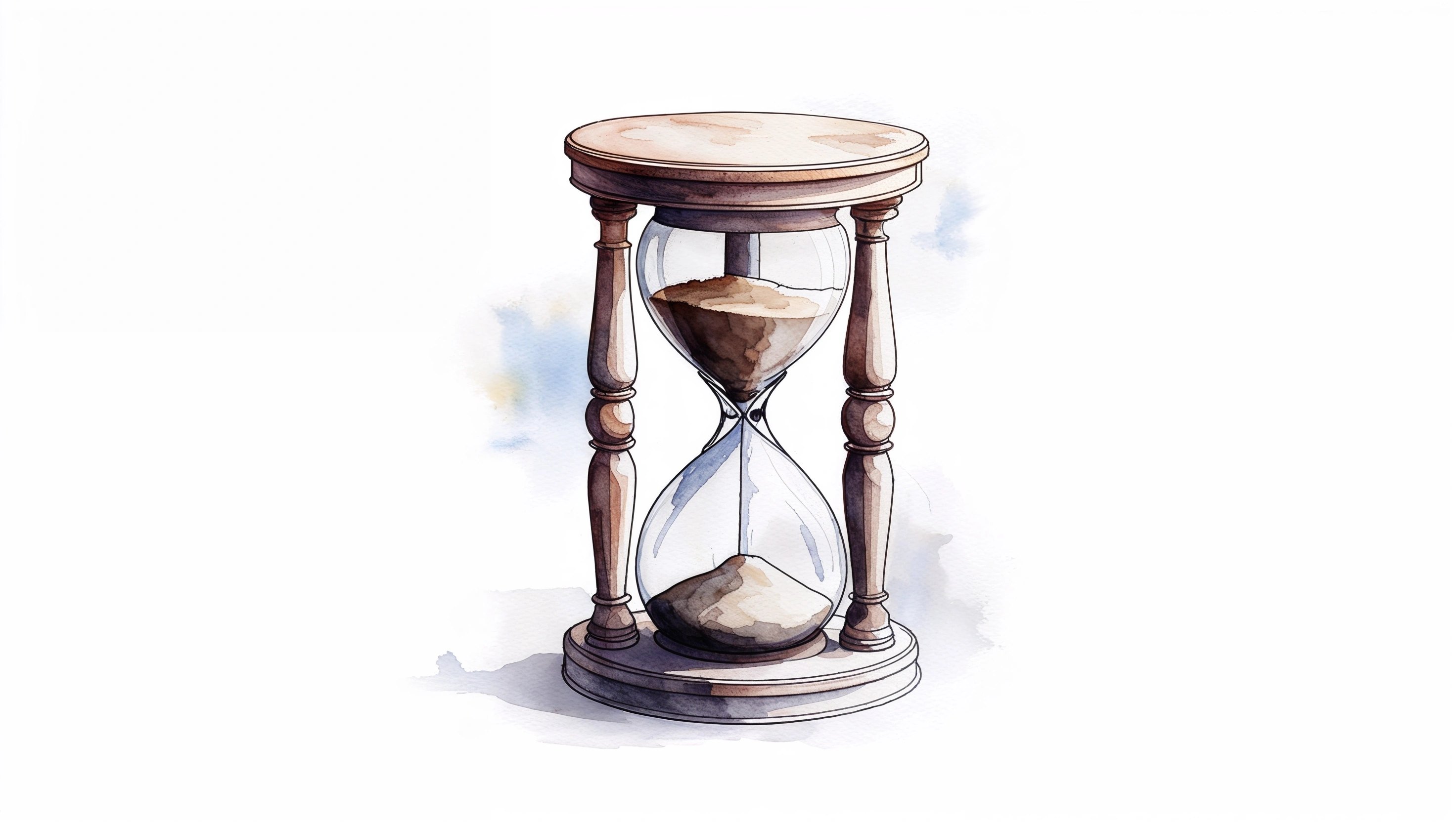 Hourglass illustration representing time-based engagement metrics