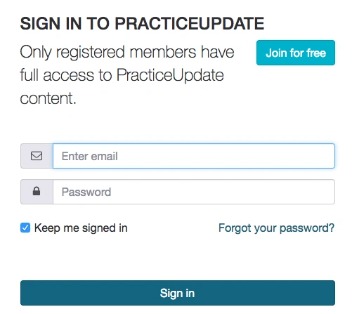 PracticeUpdate conversion chart showing TrendMD-driven registrations